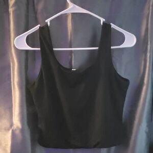 Black Sleeveless Crop Top